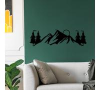 Wallity, Landscape- SKL2583, Noir, Autres décorations pour la maison, 70 x 20 cm, 100% métal (épaisseur : 1