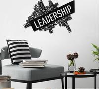 Wallity, Leadership, accessoire mural décoratif en métal, noir, 100 % METAL, 80 x 51 cm