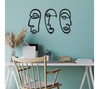 Wallity, Left Front Right, accessoire mural décoratif en métal, 100 % METAL, noir, 58 x 30 cm