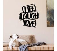 Wallity, Life Laugh Love, Accessoire mural décoratif en métal, noir, 100 % METAL, 40 x 47 cm