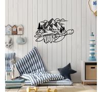 Wallity, Life- SKL2487, Noir, Autres décorations pour la maison, 70 x 45 cm, 100% métal (épaisseur : 1