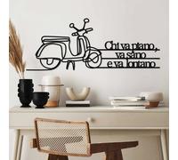 Wallity, Lontano 2, accessoire mural décoratif en métal, noir, 100 % METAL, 60 x 25 cm