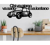 Wallity, Lontano 3, accessoire mural décoratif en métal, noir, 100 % METAL, 60 x 20 cm
