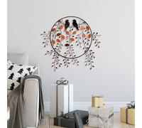 Wallity, Love of Birds 3, Accessoire mural décoratif en métal, 100 % METAL, multicolore, 75 x 86 cm