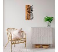 Wallity, MA- SKL2280, couleur noyer,noir, autres décorations pour la maison, 58 x 30 cm, 50% bois (épaisseur : 3 cm) / métal (épaisseur : 1