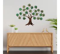 Wallity, Maple - Green, Accessoire mural décoratif en métal, 100 % METAL, vert, 90 x 115 cm