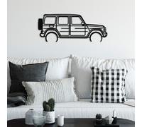 Wallity, Mercedes G-Class, Accessoire mural décoratif en métal, noir, 100 % METAL, 73 x 30 cm