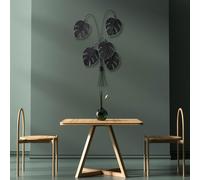 Wallity, Monstera- DYU1118, Noir, Autres décorations pour la maison, 60 x 100 x 12 cm, 100% métal