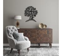 Wallity, Monumental- SKL2341, Noir, Autres décorations pour la maison, 62 x 70 cm, 100% métal (épaisseur : 1