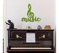 Wallity, Moss - Music, accessoire mural décoratif, vert clair, 100 % MDF / MOOS, 50 x 52 cm