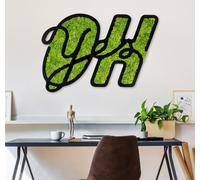 Wallity, Moss - Oh Yes, Accessoire mural décoratif, vert, 100 % MDF / MOOS, 52 x 76 x 1,2 cm