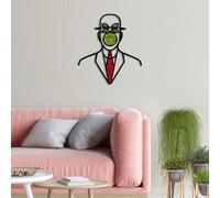 Wallity, Moss - The Son Of Man, Accessoire mural décoratif, rouge, 100 % MDF / MOOS, 47 x 42 x 1,2 cm