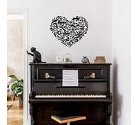 Wallity, Musical- SKL2478, Noir, Autres décorations pour la maison, 70 x 57 cm, 100% métal (épaisseur : 1