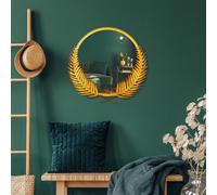 Wallity, Palm Mirror L - Gold, miroir décoratif, 100 % METAL, or, 57 x 59 cm