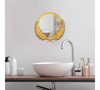 Wallity, Palm Mirror M - Gold, miroir décoratif, 100 % METAL, or, 45 x 48 cm