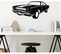 Wallity, Plymouth GTX, Accessoire mural décoratif en métal, noir, 100 % METAL, 60 x 30 cm