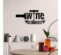 Wallity, Red & White, Accessoire mural décoratif en métal, noir, 100 % METAL, 58 x 27 cm