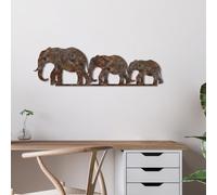 Wallity, Rusty Elephant 1, accessoire mural décoratif en métal, antiquité, CORPS METALLIQUE, 15 x 50 cm