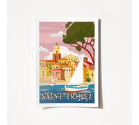 Wallity, Saint Tropez - 2008, Affiche A3, Multicolore, 100 % SATIN MAT, 29,7 x 42 cm