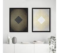 Wallity, SET_033- LUL1129, Coloré, tableaux sur toile, 34 x 44 cm, 100% MDF (épaisseur : 2 cm)