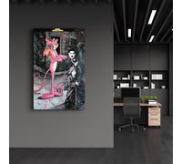 Wallity, SPR-1111 - 46 x 72, Peinture décorative en verre trempé, Multicolore, 100 % verre trempé, 46 x 72 cm