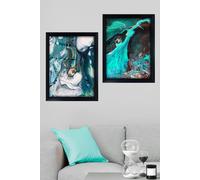 Wallity, SYC7436502315374- ALP2114, Coloré, Tableaux sur toile, 35 x 45 cm, 100% verre (épaisseur : 4 mm)