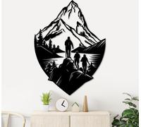Wallity, Unconquered Peak, accessoire mural décoratif en métal, noir, 100 % METAL, 70 x 53 cm