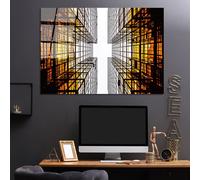 Wallity, UV-047 70 x 100, Peinture décorative en verre trempé, 100 % verre trempé, multicolore, 70 x 100 cm