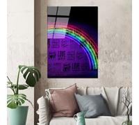 Wallity, UV-120 70 x 100, Peinture décorative en verre trempé, 100 % verre trempé, multicolore, 70 x 100 cm