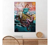 Wallity, UV-804 70 x 100, tableau acrylique, multicolore, 100 % verre trempé, 70 x 100 cm