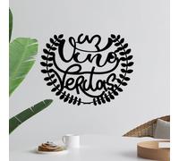 Wallity, Veritas 4, accessoire mural décoratif en métal, noir, 100 % METAL, 56 x 44 cm