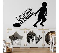 Wallity, Vita E Bella 2, Accessoire mural décoratif en métal, noir, 100 % METAL, 56 x 42 cm