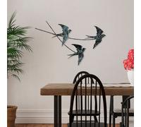 Wallity, Wallow 3, accessoire mural décoratif en métal, 100 % METAL, multicolore, 42 x 70 cm