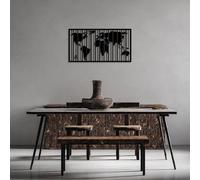 Wallity, Wold- SKL2350, Noir, Autres décorations pour la maison, 70 x 37 cm, 100% métal (épaisseur : 1