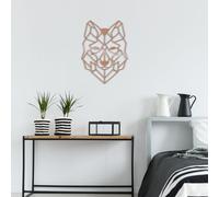 Wallity, Wolf2- TNL1257, cuivre, autres décorations pour la maison, 41 x 57 cm, 100% métal (épaisseur : 1