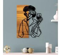 Wallity, Woman 2, décoration murale, noir, métal, 39 x 50 x 3 cm