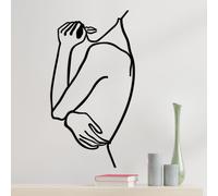 Wallity, Woman 2, décoration murale, noir, métal, 70 x 38 x 0,15 cm