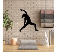 Wallity, Yoga 5, accessoire mural décoratif en métal, noir, 100 % METAL, 48 x 55 cm