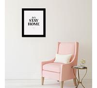 Walllus Let's Stay Home Art Sticker mural en vinyle Multicolore 40 x 30 x 3 cm