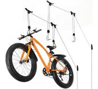 Wallmaster Lot de 2 supports de fixation pour vélo - Système de poulie de | Lot de 2 crochets de suspension pour vélo d'intérieur avec capacité de 22,7 kg