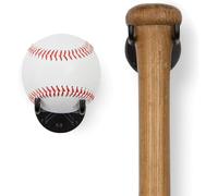 Wallniture Sporta Lot de 2 supports muraux pour batte de baseball, décoration de grotte pour homme, noir