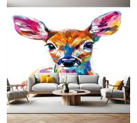 Wallpaper Papier Peint Panoramique Cerf sika peint Intissé Photo Mural 400x280 cm Moderne Poster Salon Chambre Mur de fond Chambre Enfants Bureau Décor Maison