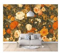 Wallpaper Peel and Stick - Dark green floral leaves 100x70cm Self-Adhesive Pvc Wall Art for Home Decor In Diverse Sizes with Hd Printing