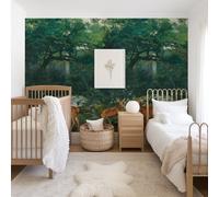 WALLPAPERS 4 BEGINNERS - Papier peint bois en papier écologique | 2 rouleaux 180 x 260 cm | Facile à appliquer et à enlever | Fabriqué en Italie