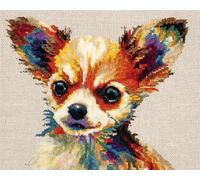Wallphantom Chien animal Latch Hook Rug Kits for Adults Kids Beginners,Chihuahua,Printed Crochet Non-Slip Mat,Rug Crochet Yarn Kit for Home Sofa Decoration,80x160cm