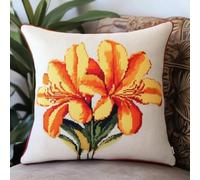 Wallphantom Coussin brodé au point de croix,Clivia