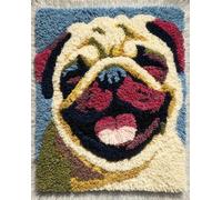 Wallphantom DIY Craft Latch Hook Rug Kit,Carlin heureux,Latch Hook Kits for Adults,Printed Unfinished Rug DIY Crochet Christmas Rug Making,55x75cm