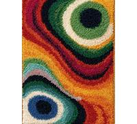 Wallphantom DIY Craft Latch Hook Rug Kit,kiwi,Latch Hook Kits for Adults,Printed Unfinished Rug DIY Crochet Christmas Rug Making,60x90cm