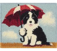 Wallphantom Kit Crochet Debutant Complet,Un chien avec un parapluie