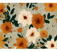 Wallphantom Kit de Tapis de Crochet à Point Noué Set,fleurs colorées,Tapis à Point noué Loquet Bricolage,Création de Crocher pour Adultes et Enfants,90x120cm